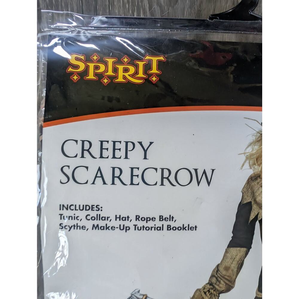 NEW! Spirit Creepy Scarecrow Halloween Costume Adult Size S 6-8 - Picture 3 of 6
